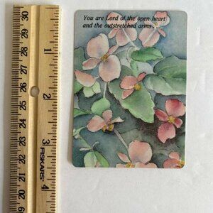 Abbey Press Bookmark - 1 John 3:16 bible verse B.J. Hoff quote floral VINTAGE